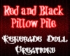 Red & Black Pillow Pile