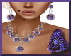 Purple Necklace & Earrin