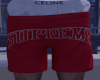 red supreme shorts