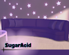 dark purple curved couch