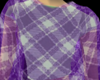 [W]Poncho Purple Plaid