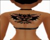 black+pink back tattoo