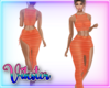 v orange wrap dress