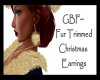 GBF~Fur Trim Earrings