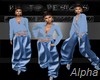 AO~Blue baggy top/tat