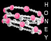 *h* Silver Pink Bracelet