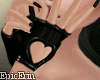 {E} Black Heart Gloves