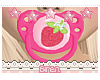 b. pink strawberry paci