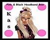 Pink & Black Headband