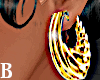 B) LN Gold Hoop Earrings