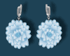 Blue Mums Earrings
