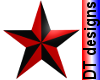 Nautical star red black