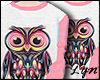 -LYN-Pink Owl Top*G*