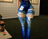 Ocean Blue Ripped Jeans