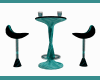 Two Seat Teal Bar Table