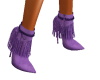 Lilac Tassle Ankle boots