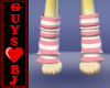 Pink Stripe Leg Warmers