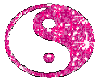 pink glitter ying-yang