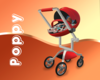Red baby carriage b.