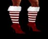 Candy Stripe Santa Boots