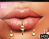 Lips Piercing Gold