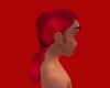 mens pony tail red