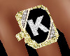 Diamond & Gold Ring "K"
