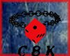 C8K Red Die Necklace