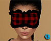 Red Sleep Mask Plaid (F)