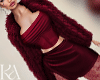 KA| Cherry Kiss Fur Coat