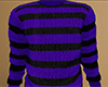 Purple Striped Sweater M