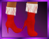 red santa boots