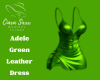 Adele Grn Leather Dress