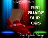 DD*RED SUADE SLIP-ONS
