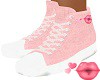 Pink Lips & Hearts Shoes