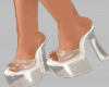 gold plastick heels