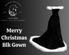 Merry Christmas Blk Gown