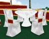White/red wedding table