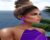 Tia Purple Rose Earrings