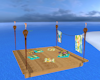 hawaiien beach raft+pose