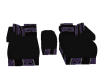 Purple blk club sofa
