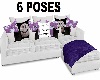 White Sofa Purple Touch