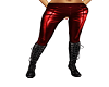 red pants black boots