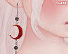 w. Red Moon Earrings