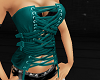 TEAL LACE UP CORSET