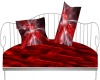 RED AND WHITE COUCH