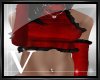 [V]Red Blk Ruffle Top