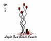 Light Red Black Candle