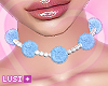 e Choker Fur Blue