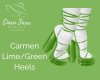 Carmen Lime/Green Heels